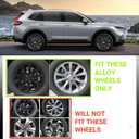 Wheel Skins Compatible with Chevrolet Equinox 2018 2019 2020 2021; 17 inch Wheel Covers; Set of 4 Pcs; Glossy Black
