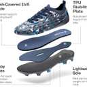 DREAM PAIRS Kids High-Speed Soccer Cleats | High-speed anti-twist TPU plate for firm ground outdoor football, athletic sport, and training, US 13