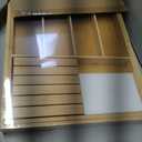 Bamboo Silverware Drawer Organizer with Removable Knife Block