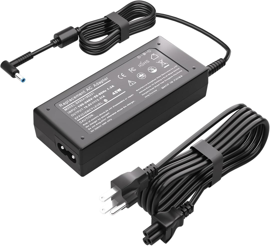 45W Ac Adapter Laptop Charger for HP Stream X360 11 13 14 15-ba079dx 15-ba113cl 15-bs015dx 15-bs113dx 15-bs115dx 15-bw011dx 15-ay041wm 15-f271wm 15-f387wm 17-g119dx Notebook Power Supply Cord