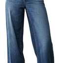 Women's Wide Leg Jeans High Waisted Baggy Straight Leg Loose Stretchy Casual Denim Pants L