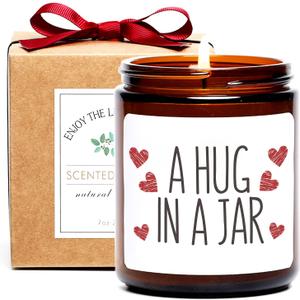 Sympathy Gifts for Loss of Loved One,Get Well Gifts for Women, Hug in a Jar Candle, Condolences Gift for Loss,Sympathy Candle,Get Well Soon,Thank You,Cheer Up, Divorce, Relaxation Gift for Friend