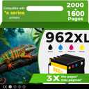 962XL Ink Cartridges Combo Pack Replacement for HP 962 XL Black Color Ink HP962 HP962XL for OfficeJet Pro 9015e 9015 9010e 9010 9018 9018e 9020 9025e 9025 Printer(Black, Cyan, Magenta, Yellow)