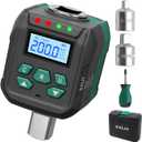 1/2" Digital Torque Adapter, (2% Accuracy 7.4-147 ft-lb) Electronic Wrench Converter with Preset and Data Logging, Buzzer and LED Indicator, 1/4" 3/8" Adapters for Automotive Repair (1/2", 7.4-147.5Ft.lbs/10-200Nm)