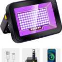 Ontesik Rechargeable Black Light, Cordless 395nm Ultraviolet floodlight, Suitable for Black Light Fishing, Camping, Night Light Ball, Halloween, Bedroom, Party, Scorpion (1)