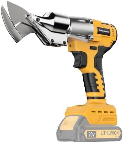 Cordless Sheet Metal Cutter Brushless for De-walt 20v Max Battery(Tool Only), Metal Shears 360 Degree Pivoting Head, Electric Metal Scissors for for Cutting Stainless Sheet, Metal, Iron, 221 Ft-Lbs