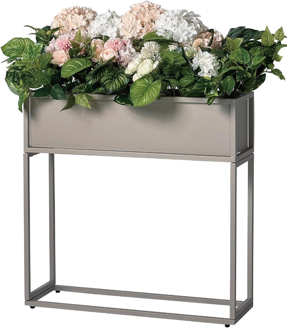 Cocoyard Indoor or Outdoor Planter for Tall Plants and Shrubs - 28 Inch Durable Raised Garden Bed for Planting Herbs, Flowers & Vegetables - Modern Long Box Planter for Porch & Patio Decor