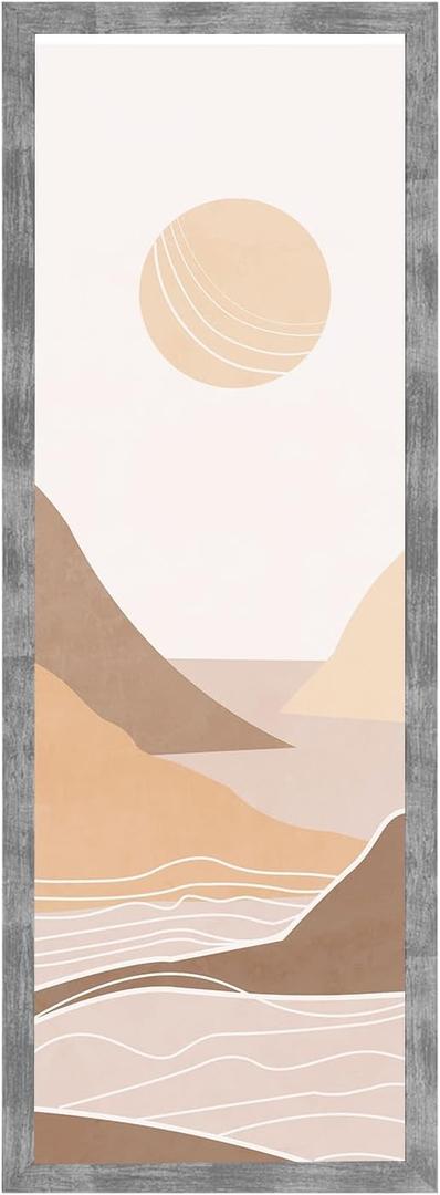 13x39 Frame Distressed Gray, Rustic 39x13 Picture Frame Grey, Art Pic Poster Frame, 13 by 39 Gallery Family Concert Portrait Photo Frame Anniversary/Birthday/Wedding/Thank you/Christmas Gift