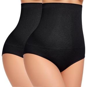 Women's Tummy Control Shapewear Panties Hi-Waist Body Shaper Underwear Slimming Briefs Compression Minimalist (M)