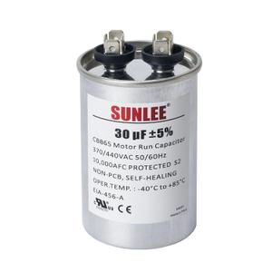 SUNLEE UL Recognized 30 uF (30 MFD) 370/440 VAC CBB65 Run Capacitor, 50/60 Hz, Reliable Replacement for AC Condenser Fan Motor, Heat Pump or Pool Pump