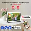Frameo 10.1" WiFi Digital Picture Frame with 32GB Memory, 1280 x 800 IPS HD Touch Screen Electronic Photo Frame, Auto-Rotate, Slideshow, Wall Mountable, Share Photos/Video Remotely Anywhere