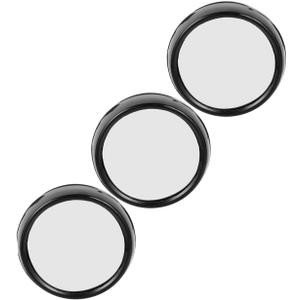 Hemoton Computer Rearview Mirror 3-Pack with Suction Cups for Office Cubicle Desk Safety Viewing Compact Rearview Magnifying Mirror 2.95 Inch Pc Material