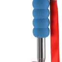 Long Handle Door Stopper Wedge - Heavy-Duty, Adjustable, Non-Slip Rubber Wedge, Extendable Handle for Seniors, Arthritis-Friendly, Fall Prevention, Works on All Floors, Stops Drafts, No-Bend Design (Red)