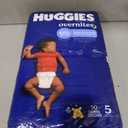 Huggies Overnites Diapers Size 5, 50 Count
Extra Absorbency, Nighttime Leak Protection, 4X Sleep Protection, Pillowy Soft Leg Cuffs, Wetness Indicator, Hypoallergenic