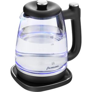 Panana Electric Kettle, Tea Kettle Pot, 1.8L, 1200W, Removable Stainless Steel Inner Lid for Easy Cleaning, Hot Water Kettle Teapot Boiler, Automatic Shut Off, BPA-Free