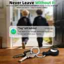 4 Packs Air Tracker Tags Compatible with Find My (iOS Only), Bluetooth Tracker, Smart Keys Finder and Item Locator with Waterproof Case for Wallet Luggage (2B+2W)