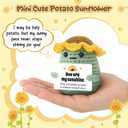 2 x Agantree art Cute Birthday Valentine's Day Gifts for Women You are My Sunshine Gift Ideas for Women 20s Mini Funny Crochet Handmade Sunflower Gifts Dolls Active Support Ideas