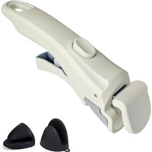 Removable Pot Handle, Cream White Detachable Pan Handles, Universal Pan Handle, Replacement Handles for Pots and Pans with 2 PCS Silicone Oven Mitts Heat Resistant, Fits All Cookware (1 Piece)