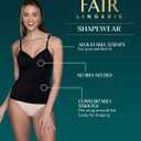 Vanity Fair Women's Shaping Cami with Built in Bra, Tummy Control Shapewear Camisole Tops for Women (White, L)