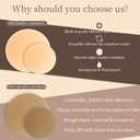 2 x Nipple Covers For Women, 2 Pairs Sticky Pasties bra, Ultra Thin Seamless Sheer Adhesive Silicone Reusable (8cm (Fits A-C Cups), Cocoa)