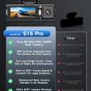 4K Dash Cam Front and Rear Inside with 64GB Card, 3 Channel Dash Camera for Cars, 1080P Triple Dash Cam Built-in GPS, 5GHz WiFi, Night Vision, Parking Mode