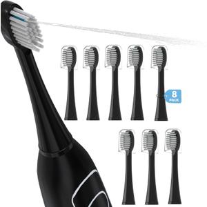 Replacement Heads for Waterpick Sonic Fusion 2.0-Brush Heads for Waterpik Sonic-Fusion SF01, SF02, SF03 & SF04,8 Pack Black