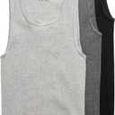 POLO RALPH LAUREN Men's Classic Fit Cotton Tanks 3-Packs (Medium, Andover Heather/Madison Heather/Black)
