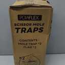 2 Pack Mole Traps,Galvanized Steel Scissor Trap,Reusable Mole Trap Killer,Easy Set Mole Eliminator Trap for Lawns