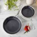 Henckels Paradigm Stainless 2pc Fry Pan Set, Tri-Ply Ceramic Nonstick Skillet, Non Toxic Induction Fry Pan, Egg Pan, Omelet Pan, Metal-Utensil & Dishwasher Safe