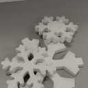 Bucherry 3 Pcs Winter Wooden Snowflake Decor Rustic Winter Snowflake Table Signs Wonderland Wood Blocks Farmhouse Christmas Tiered Tray Decorations for Xmas Table Shelf(Glitter White)