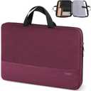 Ytonet Laptop Case 15.6 Inch, TSA Friendly Laptop Sleeve Cover with Handle for Women, Protective Slim Computer Carrying Case Compatible with HP Dell Lenovo Asus Notebooks, Purple Red