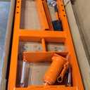 VEVOR Hydraulic 6 Ton H-Frame Garage Floor Adjustable Shop Press with Plates, 6T, Orange