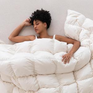 Three Geese Down Feathers Fiber Comforter Oversized King Size  750 Fill Power All Season Down Duvet Insert, UltraSoft Hotel Collection White Comforter, BaffleBox Design  Noiseless Medium Warmth.