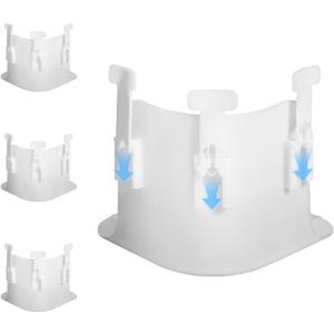 Bed Sheet Holders for Corners, 4 Pcs Adjustable Fitted Mattress Holders Organizer Clips Keep Sheets Firm & Tight in Place for All Bed Sizes (White)