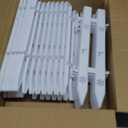 18pcs Christmas Tree Gate, 15.7 Inches Tall Christmas Tree Picket Fence for Dogs, Round Toddler Baby Proof White Gate Around Xmas Tree, Thick Plastic Reja para Arbol de Navidad Pet Cat Protector