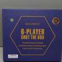 1-6 Players Shut The Box Dice Game, Wooden Board Table Math Game for Kids Adult with 24 Dice, Close The Box Game for Family, Party, Christmas, Birthday