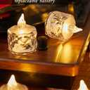 24PCS Flameless LED Candles - Battery Operated Votive Lights for Wedding Centerpieces, Holiday Tablescapes, Yoga Studios - Safe Tabletop Decor for Dinner Parties & Home Ambiance Lighting (Diamond white)