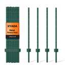 Metal Fence Post 4feet, Heavy Duty Garden Fence Post for Holding Wire Fence, Sign U Post Pack of 10 Sturdy Outdoor No Dig Fence Post for Garden Yard Green