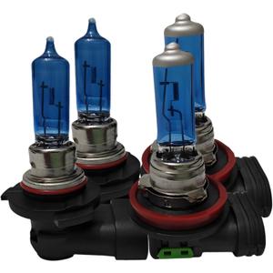 Halogen Bulbs for GMC Sierra 1500/2500 3500 HD Headlight 2007 2008 2009 2010 2011 2012 2013, 9005 H11 High Low Beam Lights Kit, 12V 5000K White Headlamp Replacement, 4 Pack