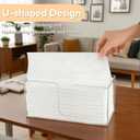 ZAVOOS 2 Pack Acrylic Paper Towel Holder, Folded Countertop Z-fold C-fold Trifold Napkin Dispenser, Clear Hand Towel Storage Holder Tray for Bathroom, Kitchen, Restaurant