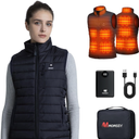 Women Heated Vest with 12000mAh Battery Pack, 9 Heated Zones Lightweight Heated Jacket for Outdoor Camping Hunt Ski