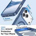 BENTOBEN Magnetic for iPhone 17 Pro Max Case 2025, [Compatible with MagSafe] Translucent Matte Slim Shockproof Anti-Slip Anti-Yellow Women Men Protective Phone Case for iPhone 17 Pro Max 6.9",Blue