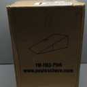 FDW Gymnastics Mat Incline Indoor/Outdoor Tumbling Mats yoga mat for Home Gym Folding Exercise Mat with Non-Slip Surface & Handles Cheese Wedge Mat (34x24 Inch, Pink)