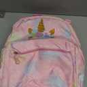 Cokouchyi 3 Pcs Kids Backpack Set with Lunch Box & Pencil Case, Lightweight Preschool Backpack for Girls Age 3-8, Kids Book bag Elementary, Unicorn