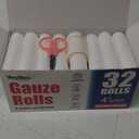 32 Pack Gauze Rolls, 4 in x 4.1 Yards, Premium Gauze Wrap Roll for Wounds, Bandage Wrap Rolled Gauze, Mummy Wraps, Individually Wrapped (32P)