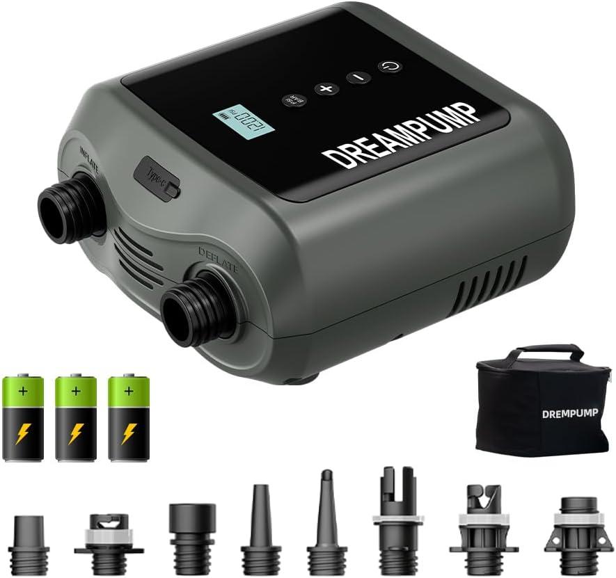 Portable Paddle Board Pump, Electric SUP Air Pump, High Pressure Inflator Rechargeable Battery-Powered for Inflatable Standup Paddleboard Kayak
