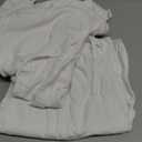 RPOVIG Linen Shirt Sets Outfits:Men's 2 Pieces Henley Shirts Long Sleeve Loose Yoga Pants Beach Clothing White XL