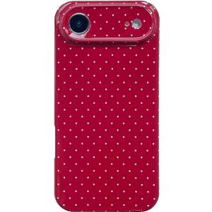 Vintage Red Polka Dot Phone Case for iPhone 17 Air 6.5 inch,Cute Retro Chic Trendy Boho Pattern Slim Soft Protective Girls Women Cover
