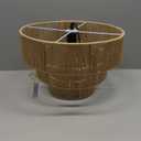 Arturesthome Woven Pendant Light,Rattan Chandelier Vintage Farmhouse Chandelier for Kitchen Dining Table Room Hallway 15.7* 10.6