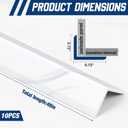 Ripeng 10 Pack 48 Inch Trim Kit in Carrara Marble, Marble Tile Edge L Shaped Trim Wall Corner Protector Guards Ease to Install for 5mm Fence Wall Tiles Fence Boards Door Countertop Furniture Cabinet